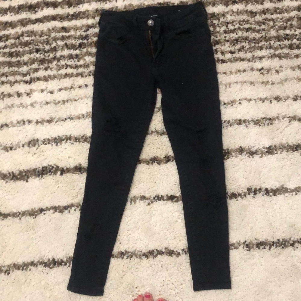 Black distressed American eagle Jeans